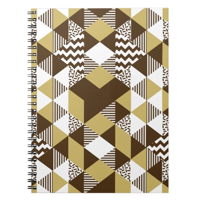 Seamless triangle: geometric gold fashion. notebook (Front)