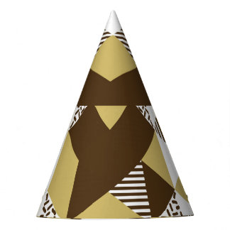 Seamless triangle: geometric gold fashion. party hat