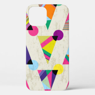 seamless triangle pattern background, hipster retr iPhone 12 case