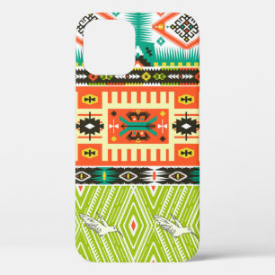 Seamless tribal pattern with geometric elements an iPhone 12 case