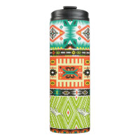 Seamless tribal pattern with geometric elements an