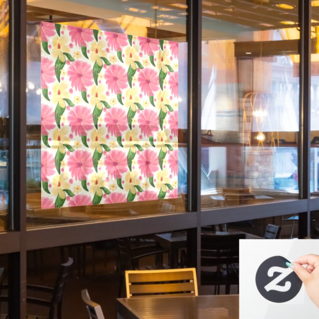 Seamless tropical floral pattern  (Restaurant Window)