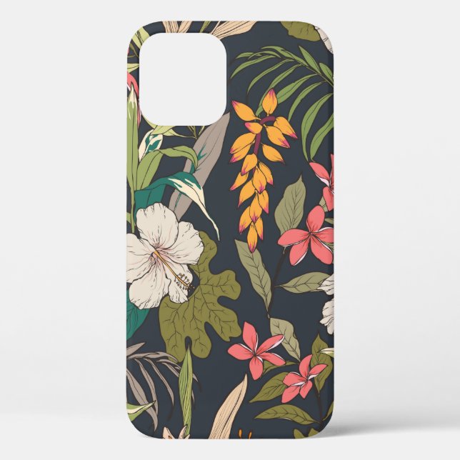 Seamless tropical flower pattern background Case-Mate iPhone case (Back)