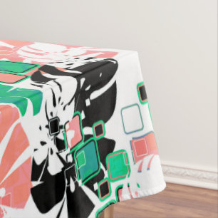 Seamless tropical jungle abstract modern leaves pa tablecloth
