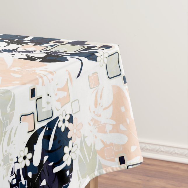 Seamless tropical jungle leaves monstera palm abst tablecloth (In Situ)