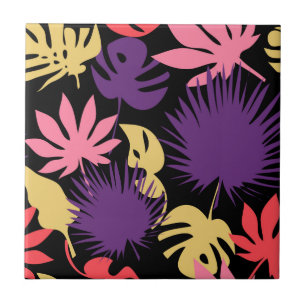 Seamless tropical leaves pattern tile