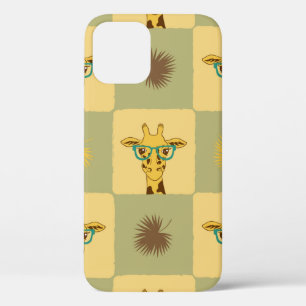 Seamless tropical pattern with giraffe and palm le iPhone 12 case