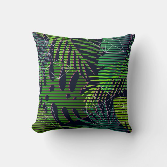 Seamless tropical pattern with tropical plants. Ha Cushion (Front)