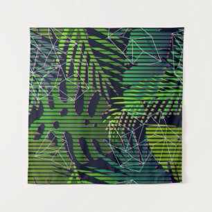 Seamless tropical pattern with tropical plants. Ha Tapestry