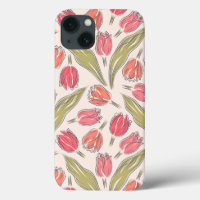 Seamless Tulip Floral Pattern – Vintage Botanical 