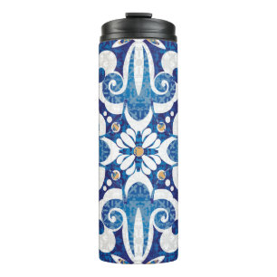 Seamless turkish colorful pattern. Multicast Vinta Thermal Tumbler