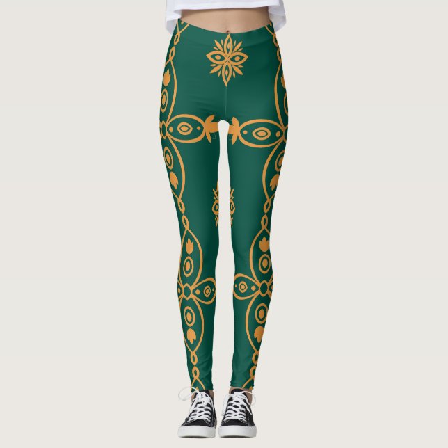 Seamless Turkish Colourful Vintage    Leggings (Front)