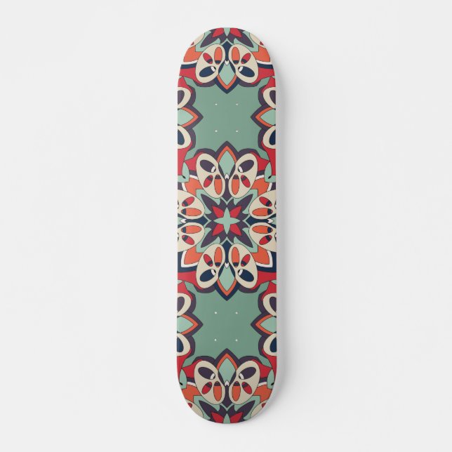 Seamless Turkish Colourful  Vintage Skateboard (Front)
