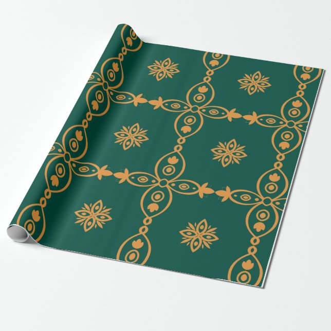 Seamless Turkish Colourful Vintage Wrapping Paper (Unrolled)