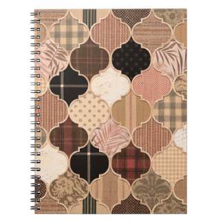 Seamless Various Textured Moroccan Tile Pattern Fa Notebook