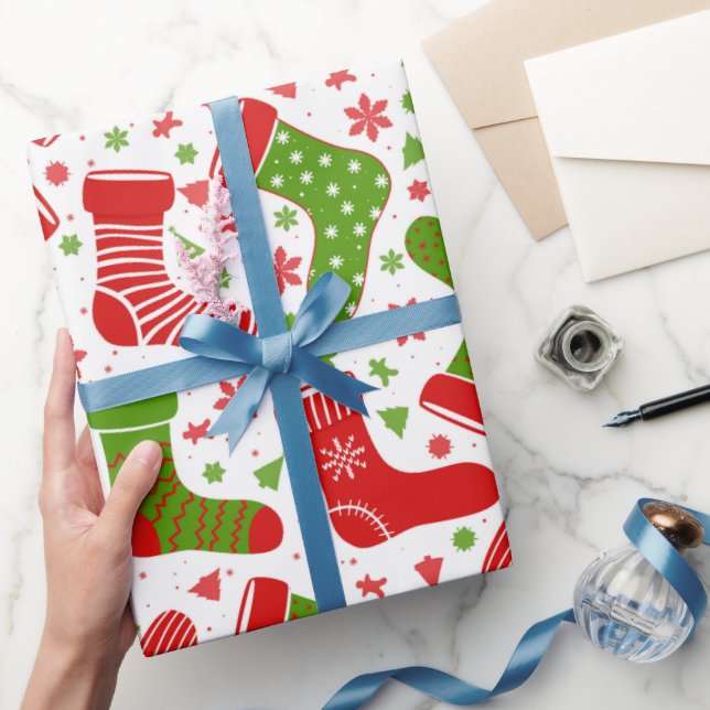 Seamless vector pattern with different Christmas Wrapping Paper (Gifting)