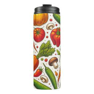 Seamless Vegetables Pattern  Thermal Tumbler