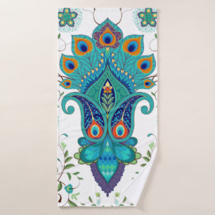 Seamless vintage background with oriental pattern. bath towel