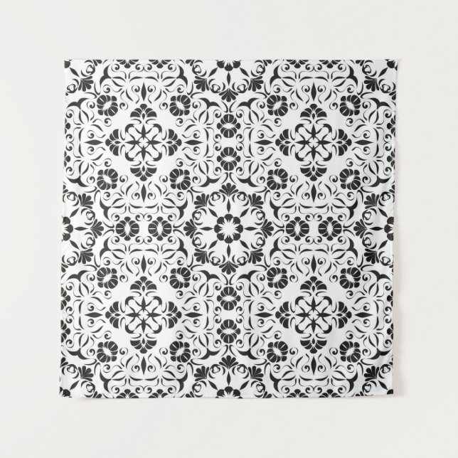 Seamless vintage background with stylised elements tapestry (Front)