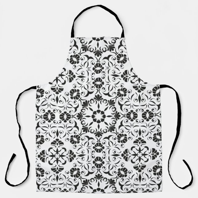 Seamless vintage background with stylized elements apron (Front)