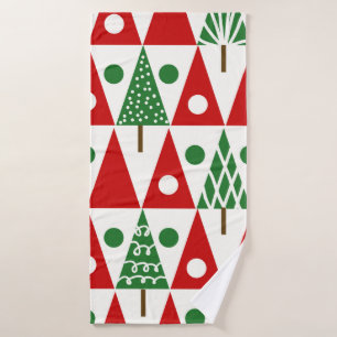 Seamless vintage christmas pattern with christmas  bath towel