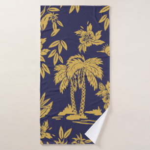Seamless vintage design designs with Hawaii, trop Bath Towel