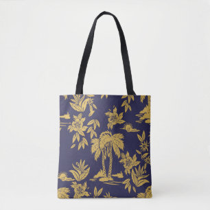 Seamless vintage design designs with Hawaii,  trop Tote Bag