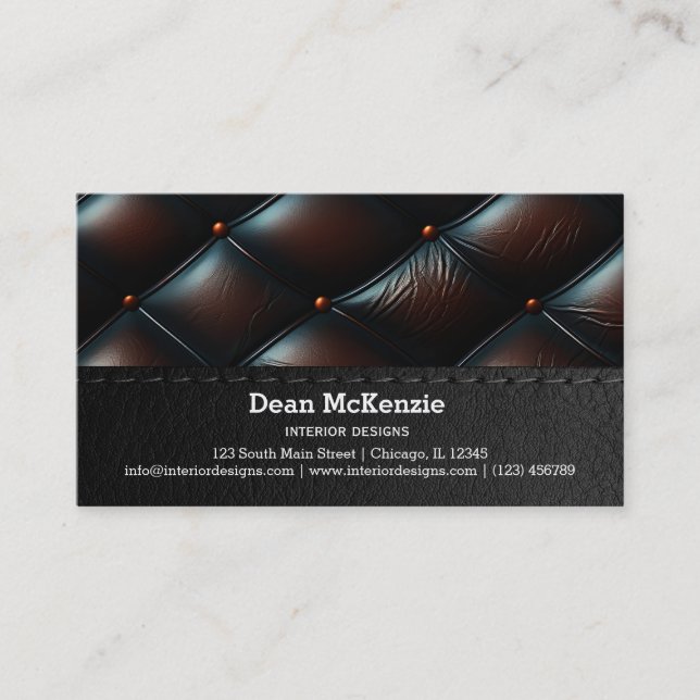Seamless Vintage Embossed Business Card (Front)