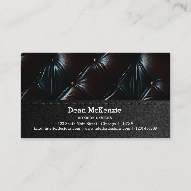 Seamless Vintage Embossed Business Card (Front)