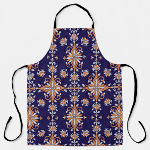 Seamless vintage floral pattern apron