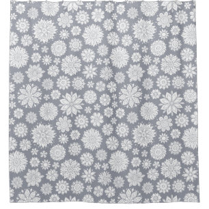 Seamless vintage floral pattern,  spring/summer ba shower curtain