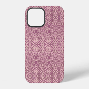 Seamless vintage laced beige - lilac background iPhone 12 case