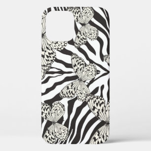 Seamless vintage multicolor butterflies pattern. B iPhone 12 Case