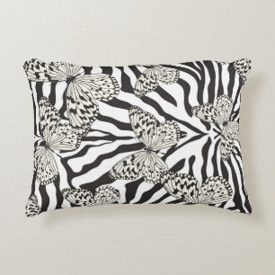 Seamless vintage multicolor butterflies pattern. B Decorative Cushion