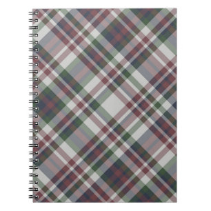 Seamless vintage multicolor tartan pattern. Plaid Notebook