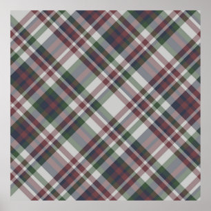 Seamless vintage multicolor tartan pattern. Plaid Poster