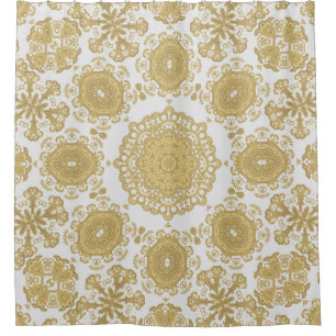 Seamless vintage ornamental texture, oriental, med shower curtain