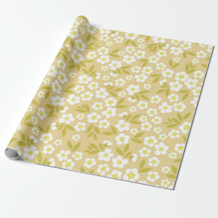 Seamless vintage pattern abstract. Cute white flow Wrapping Paper
