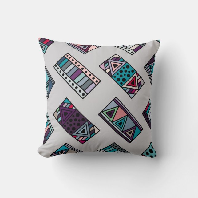 Seamless vintage pattern. geometrical background w cushion (Front)