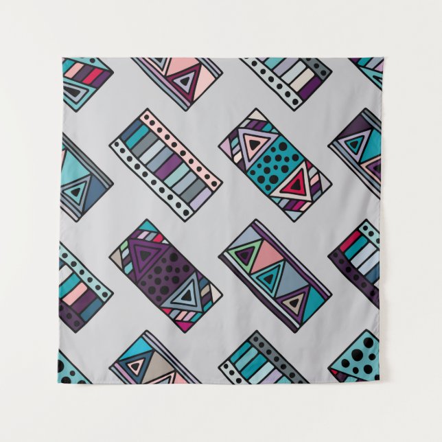 Seamless vintage pattern. geometrical background w tapestry (Front)
