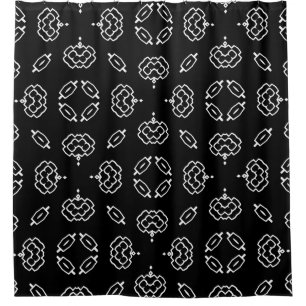 Seamless vintage pattern in geometric ornamental s shower curtain