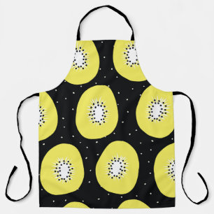 Seamless vintage pattern kiwi fruit. Hand drawn pe Apron