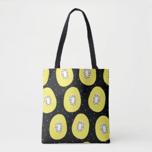 Seamless vintage pattern kiwi fruit. Hand drawn pe Tote Bag