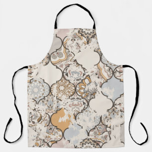 Seamless vintage pattern with an effect of attriti apron