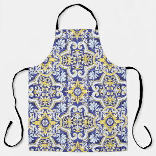 Seamless vintage pattern with an effect of attriti apron