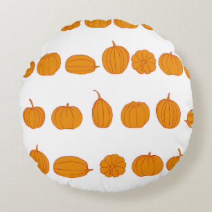 Seamless vintage pattern with pumpkinsvintage, agr round cushion