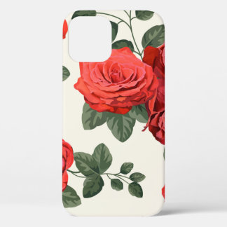 Seamless vintage pattern with roses iPhone 12 case