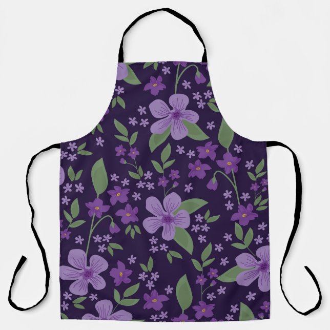 Seamless vintage pattern. wonderful lilac and purp apron (Front)