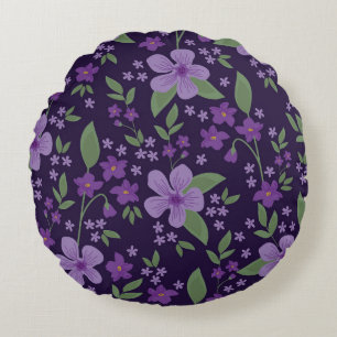 Seamless vintage pattern. wonderful lilac and purp round cushion
