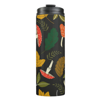 seamless vintage repeat pattern with various illus thermal tumbler